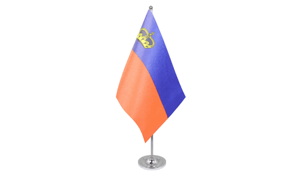 Liechtenstein Satin Table Flag